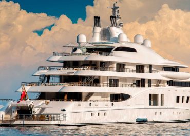 Mega yacht with a sophisticated, contemporary design and premium onboard features.