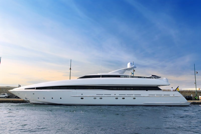 Luxury yacht near Lake Worth, Florida